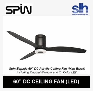 Spin Espada 60" Designer Dc Ceiling Fan - Ceiling Fan #9353632