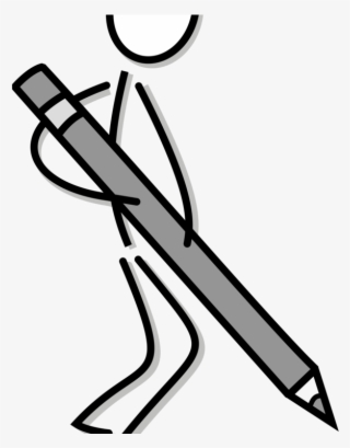 Stick Figure Drawing Writing Line Art Computer Icons - Stick Figure With A Pen #9354064