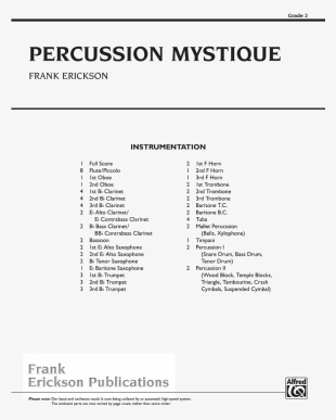 Percussion Mystique Thumbnail Percussion Mystique Thumbnail - Music For The Royal Fireworks Concert Band #9354769