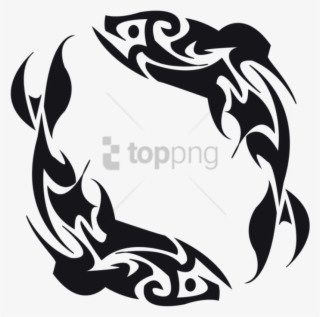Free Png Double Koi Fish Tattoo Png Image With Transparent - Tribal Fish Tattoo Design #9355333