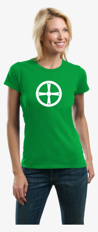 Ladies Green Akita City, Tohoku Flag - T-shirt #9355457