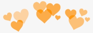#orange #heart #hearts #crown #heartcrown #orange #aesthetic - Heart Snapchat Filter Png #9358470