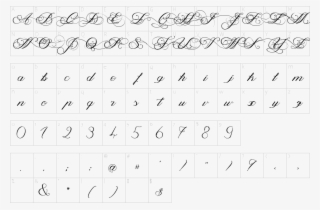 Character Map - 英文 潦草 字體 #9359953