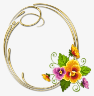 Marco Redondo De Flores Para Fotos - Marcos Para Fotos Png #9361162