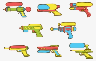 Iconos De Las Armas De Agua Vector - Water Gun Cartoon Png #9362965