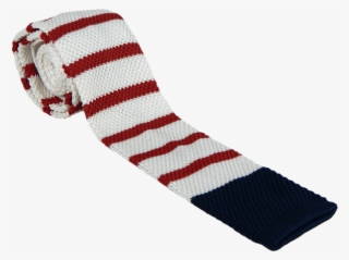 Corbata Tejida Blanca Lineas Rojas Extremo Navy - Wool #9363473 Corbata Tejida Blanca Lineas Rojas Extremo Navy - Wool #9363473
