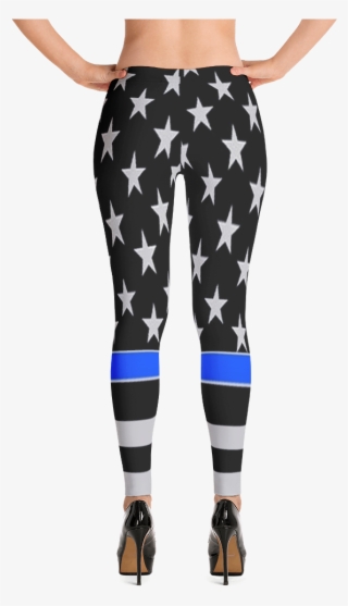 Thin Blue Line Leggings - Leggings #9363770