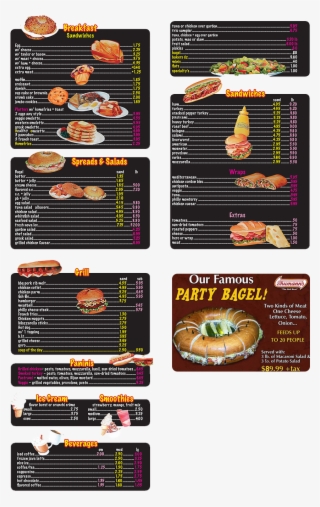 Our Menu - Rutherford Bagels Menu #9364016