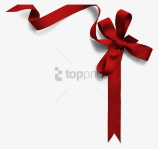 Free Png Gold Gift Bow Png Png Image With Transparent - Christmas Red Ribbon Border Png #9364198