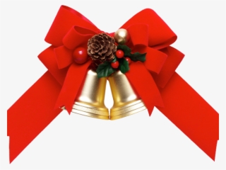 Christmas Ribbon Clipart Present Bow - Red Long Christmas Ribbon #9364269