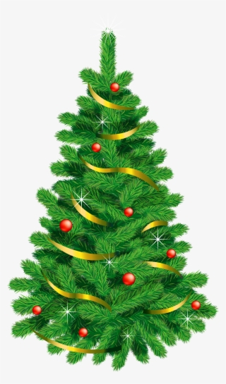 Transparent Green Deco Christmas Tree - Christmas Tree Cartoon Free #9364745
