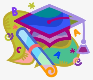 Vector Illustration Of High School, College Or University - Graduation Clip Art #9366070