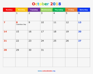 Jpg Royalty Free Library October Cute Month Printable - Disney Calendar April 2018 #9366129