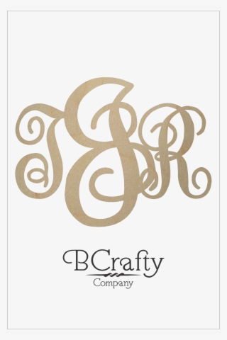 Wooden Script Monogram Initials - Calligraphy #9366361