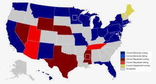 Democrats Take House, Republicans Hold Senate In An - 2018 Midterm Elections By State #9366653