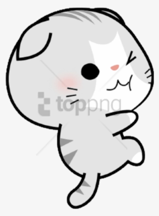 Free Png Stickers De Picsart Kawaii Png Image With - Cute Cat Head Cartoon Png #9367159