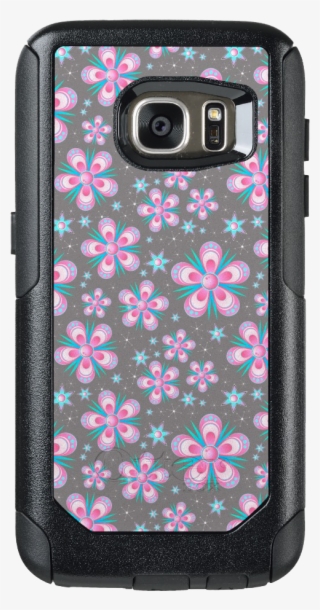 Whimsical Pink Flowers Otterbox Samsung Galaxy S7 Phone - Mobile Phone Case #9367270