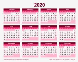 2020 Calendar Transparent - Excel 2019 Calendar Template #9369556