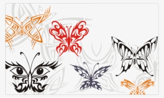 Symmetrical Butterfly Tattoos - Butterfly #9369991