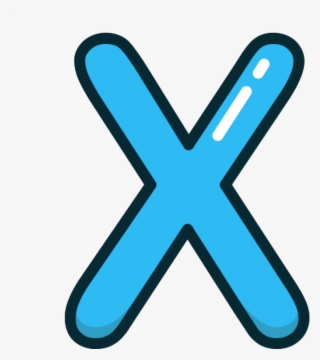 Letra Mayus Azul 2 - Letter X Png #9371127