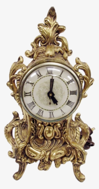 Vintage Baroque Style Footed Brass-tone Electric Mantel - Brass #9372252