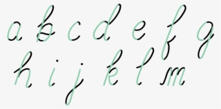 All The Downstrokes Are Identified In Green In This - Calligraphy #9372943
