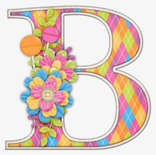 Alfabeto Colores Y Flores B Abecedario Pinterest Ⓒ - Letras De Flores Em Png #9373444