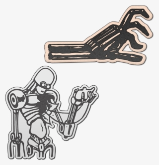 Robot Hand Pin Pack - Illustration #9375228