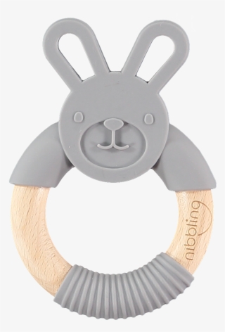 Grey Chewy Bunny - Pacifier #9377834
