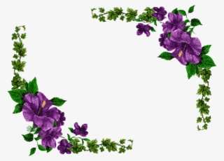 Çiçekli Çerçeve Resmi - Purple Flower #9378328