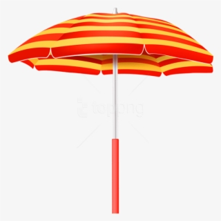 Free Png Download Striped Beach Umbrella Clipart Png - Striped Umbrella Red And Yellow #9381852