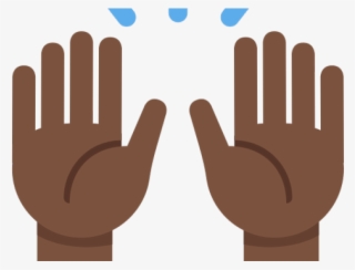 Hand Emoji Clipart Person Raising Both Hand In Celebration - Raise Hands Emoji Png #9382513