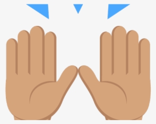 Hand Emoji Clipart Person Raising Both Hand In Celebration - Illustration #9382523