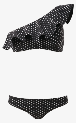 Black Polka Dot Bikini Bottom #9383180