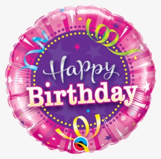 Happy Birthday Shining Star - Pink Birthday Balloon Transparent #9384955