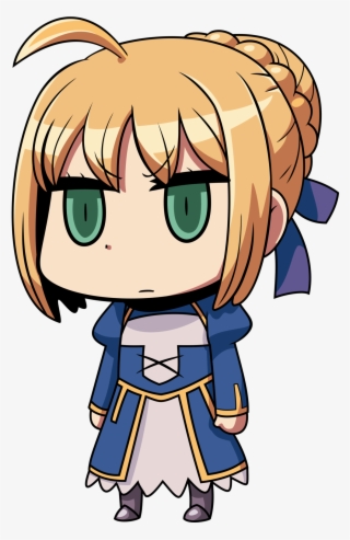 “ Chibi Arturia Vector For All Your Transparent Chibi - Saber Learning With Manga #9385033