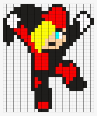 Harley Quinn Perler Bead Pattern / Bead Sprite - Mega Man Jumping #9385542