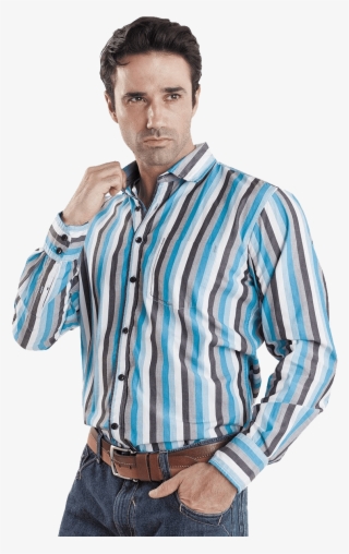 Strip Full Shirt - Мужские Рубашки Полоска #9385918