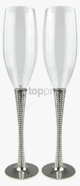 Free Png Silver Champagne Glass Png Image With Transparent - Wine Glass #9386361