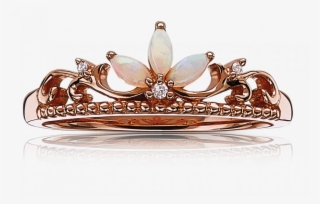 Opal & Diamond Princess Crown Tiara Ring - Tiara #9387031