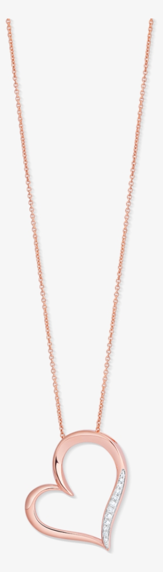 06tdw Diamond Heart Angled Slider Pendant Chain #9389685