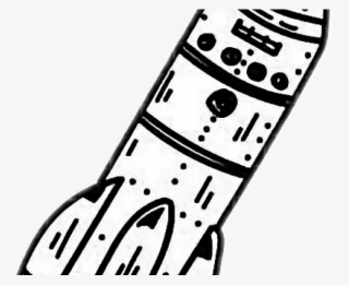 Drawn Spaceship Rocket - Space And Astronaut Drawing #9390031