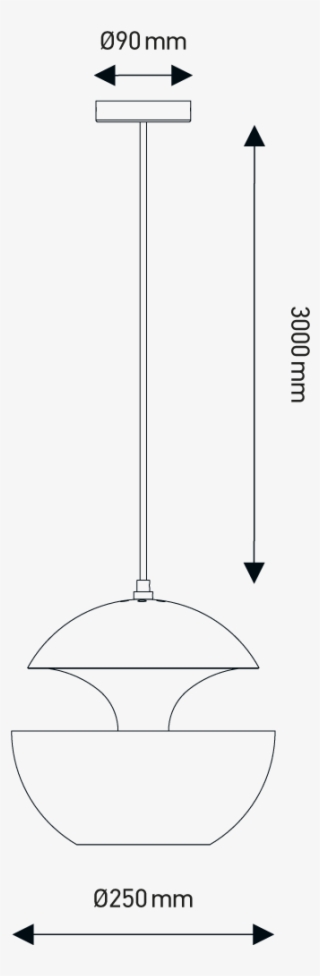 25cm Diameter Aluminium Globe Pendant In Black & White - Diagram #9390334