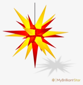 Original Herrnhut Plastic Star, Yellow / Red, ~ 130 - Herrnhuter 130 Cm #9390659