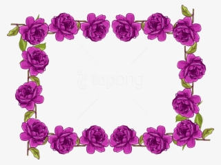 Free Png Purple Border Frame Png - Rose Flower Border Design #9392070