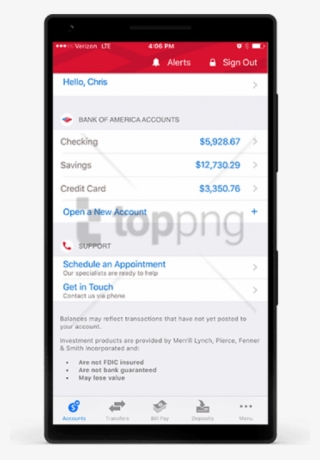 Free Png Bank Of America Account With A Lot Png Image - Bank Of America Account With A Lot #9392274