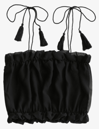 Dropshipping Tied Straps Frills Cropped Summer Ladies - Handbag #9392999