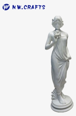 Classic Art Sculpture Crafts French Romance Resin White - Nymph Statue #9393066