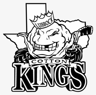 Lubbock Cotton Kings Logo Black And White - Lubbock Cotton Kings #9394318
