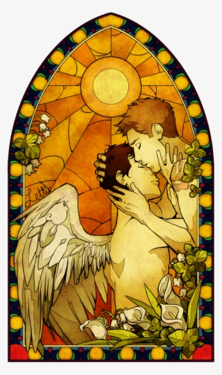 Supernatural Dean Winchester Castiel Destiel Deancas - Stained Glass #9395364